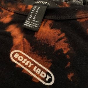 Bossy Lady distressed crop top